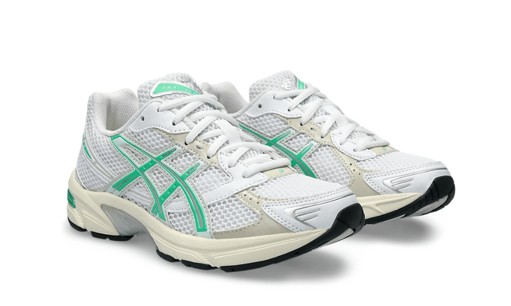As*ic*s gel-1130 white malachite green off white midsole (w)