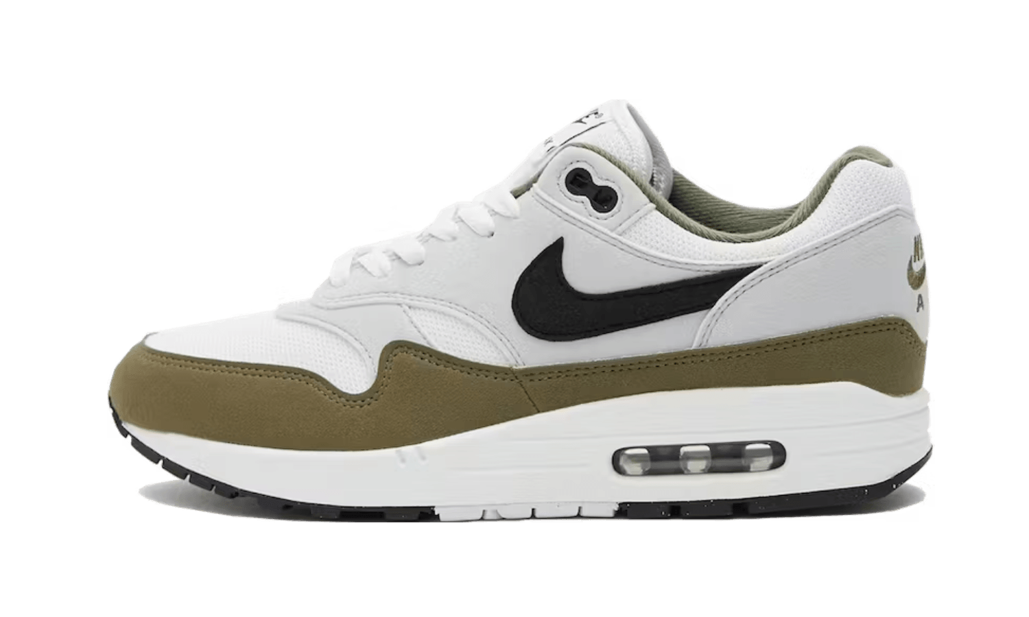 Nike Air Max 1 White Black Medium Olive Nike Air Max 1 White Black Medium Olive