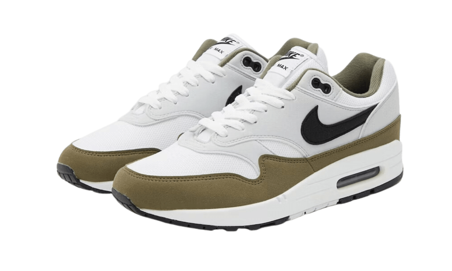 Nike Air Max 1 White Black Medium Olive